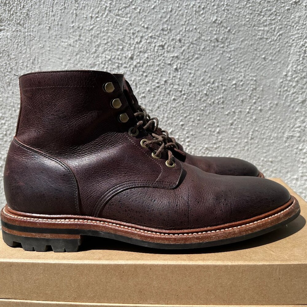 Grant Stone Dark Burgundy Kudu Diesel Boots Size 11D pre-owned